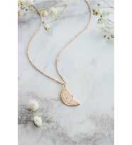 KARPUZ TASARIM 925 AYAR GÜMÜŞ KOLYE (Gold)