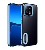 Xiaomi Mi 13 Kılıf Kamera Korumalı Logo Gösteren Zore Omega Kılıf (Mavi)