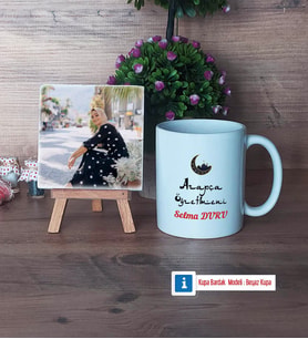 Arapça Öğretmeni Fotoğraflı Dekoratif Taş, Kupa Bardak Beyaz Hediye Öğretmenler Günü Hediyesi (Model 1)