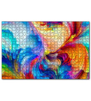 Cakapuzzle Rengarenk Çiçekler Üzerinde Rengarenk Kelebekler  Puzzle Yapboz MDF (Ahşap) (1000 Parça)