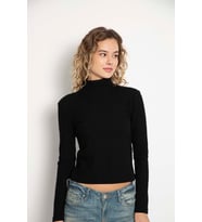 Vishenka Kadın Balıkçı Yaka Body (Siyah)