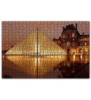 Cakapuzzle Paris Louvre Müzesi Gece Manzarası  Puzzle Yapboz MDF (Ahşap) (500 Parça)