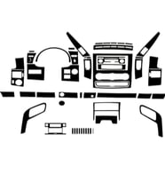 Meriç® Mercedes Sprinter Ön Torpido Kaplama Maun 51 Parça 2006-2019 (Piano Black)