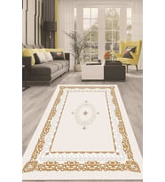 Dijital Kaymaz Taban Yıkanabilir Modern Renkli Salon Halısı Mutfak Halısı Yolluk ND-HT-615 (Gold)