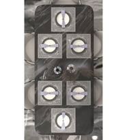 Amerikan Servis Kare Supla Ve Runner Mutfak Set 6 Kişilik Girdap Set Masa Sunum Takımı Çeyizlik Gri (Krem)