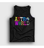Presmono Unisex Sarı Astroworld V2 Travis Scott Atlet 44048tt (Siyah)