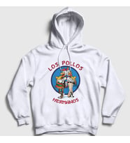 Presmono Unisex Beyaz Los Pollos Hermanos Breaking Bad Kapüşonlu Sweatshirt 406799tt (Beyaz)