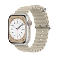 Apple Watch 42mm 44mm 45mm Seri 1 2 3 4 5 6 7 8 Se Uyumlu Seaflex Ocean Silikon Kordon (Günışığı)