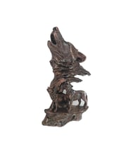 Dekoratif Uluyan Kurt Heykel Biblo (Bronz)