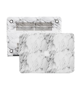 MacBook Air Kılıf HardCase A1369 A1466 ile Uyumlu Koruyucu Kılıf F.Marble01 (Koyu Gri)