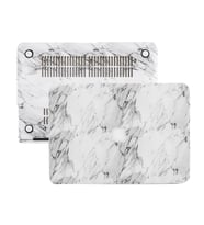 MacBook Air Kılıf HardCase A1369 A1466 ile Uyumlu Koruyucu Kılıf F.Marble01 (Koyu Gri)