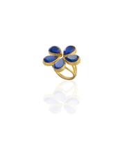 Kadir Jewellery 22 Ayar Altın Kaplama Zirkon Taşlı Kadın Vintage Yüzük (Parlement)