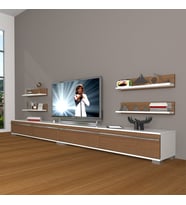 Decoraktiv Eko 360R Mdf Tv Ünitesi Tv Sehpası (Beyaz - Ceviz)