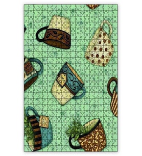 Cakapuzzle Sıcak İçeçek Fincanları Puzzle Yapboz MDF (Ahşap) (1000 Parça)