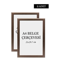 2 Li Set A4(21x29.7) Diploma Çerçevesi Belge Çerçeveleri Sertifika Çerçevesi (Kahverengi)