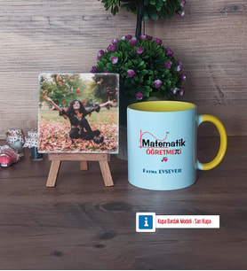 Matematik Öğretmeni Fotoğraflı Dekoratif Taş, Kupa Bardak Beyaz Hediye Öğretmenler Günü Hediyesi (Model 7)