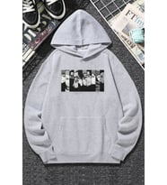 Unisex Naruto Baskılı Sweatshirt (Gri)