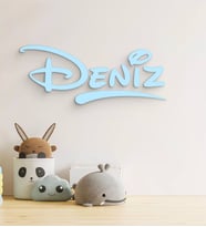 BK Gift Kişiye Özel İsimli Ahşap Duvar Yazısı-3 (Mavi)