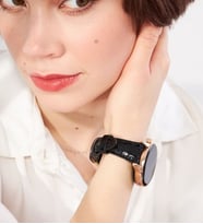 vagaveHuawei Watch GT GT2 GT3 42 mm, Uyumlu Samsung Watch4 Watch 5 pro Watch 6 20mm Crop (Siyah)