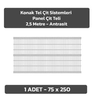 KONAK TEL ÇİT SİSTEMLERİ 1 ADET PANEL ÇİT TELİ 75X250 CM (Antrasit)