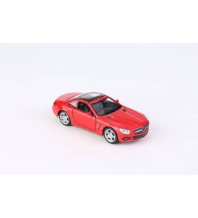 Mercedes SL500 1/36 Ölçek 12cm çekbırak(ÖZEL PLAKALI) (Kırmızı)