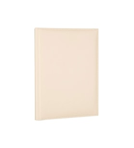 Deri Defter Günlük Journal Ajanda Tarihsiz Çizgili 160 Yaprak Rainbow Vegan 17x24 cm (Bej)