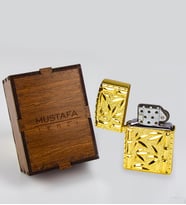 eJOYA Kişiye Özel Ahşap Kutusunda Metal Çakmak 82292 (Turkuaz)