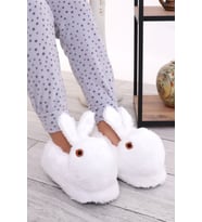 Hayvanlı H12 Tavşanlı Panduf Ev Içi Bot Panduf (Beyaz)