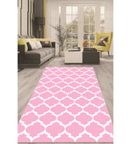 Dijital Kaymaz Taban Yıkanabilir Modern Renkli Salon Halısı Mutfak Halısı Yolluk ND-HT-1280 (Pembe)
