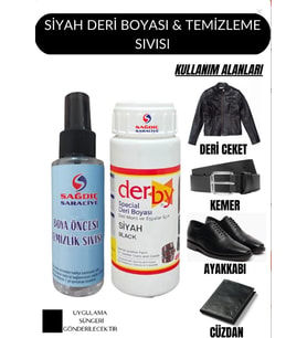 Sağdıç Saraciye Sağdıç Derby  Deri Mont Eşya Boyası Boya Öncesi Temizleme Sıvısı (Siyah)