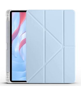 Honor X8 Pro 11.5' Kılıf Tri Folding Kalem Bölmeli Standlı Kılıf (Mavi)