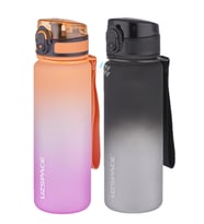 Uzspace 2'li Tritan Matara Seti 500 ml Çift Renk Softtouch FF Collection Tritan Su Matarası (Turuncu-Beyaz)