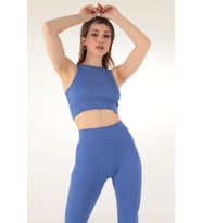 DoReMi Seamless Örme Kadın Büstiyer (Mavi)