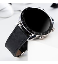vagave Huawei Watch Deri Kordon GT2 GT3 GT4 GT5 Pro Uyumlu 22mm İsme Özel Doğal Deri Akıllı Saat Kordonu Yeni Yıl Yılbaşı Hediyesi Sevgiliye Eşe Arkadaşa İsime Özel Saat Kordonu Hediyesi (Siyah)
