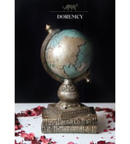 Doremcy Dekoratif kitaplı dünya hediyelik biblo özel kesim kutulu gönderim  (Mavi)