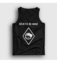 Presmono Unisex Beyaz Logo Müzik Death In June Atlet 503209tt (Siyah)