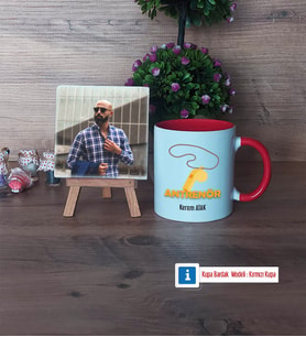 Antrenör Fotoğraflı Dekoratif Taş, Kupa Bardak Beyaz Hediye (Model 2)