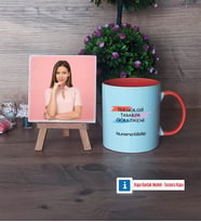 Teknoloji ve Tasarım Öğretmeni Fotoğraflı Dekoratif Taş, Kupa Bardak Beyaz Hediye (Model 13)