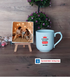 Babalar Günü Hediyesi Fotoğraflı Dekoratif Taş, Kupa Bardak Beyaz HediyeBabaya Hediye (Model 5)