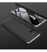 Samsung Galaxy M51 Kılıf 3 Parça Slim Sert Silikon Kapak AYS (Siyah-Gri)