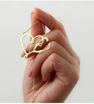 KİŞİYE ÖZEL TASARIM STETESKOP KOLYE (Gold)