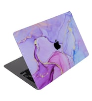 McStorey Macbook Air M1 Kılıf A2337 ile Uyumlu Kaplama Sticker Laptop Koruyucu Marble14 (Lila)