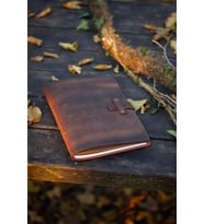 El Yapımı Gerçek Deri A5 Defter / Ajanda (Camel)