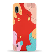 PrintiFy Samsung Galaxy A10 Uyumlu Lansman Kılıf Karışık Renkler Tasarımlı İçi Kadife Kapak (Kırmızı)
