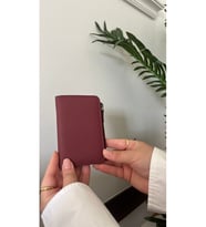 Unısex Hakiki Deri Cüzdan & Kartlık 3704 (Bordo)