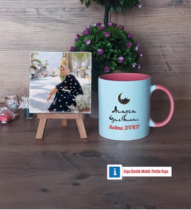 Arapça Öğretmeni Fotoğraflı Dekoratif Taş, Kupa Bardak Beyaz Hediye Öğretmenler Günü Hediyesi (Model 6)