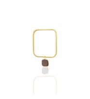 Kadir Jewellery 22 Ayar Altın Kaplama Zirkon Taşlı Ayarlanabilir Vintage Bilezik (Bordo)