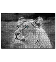 Cakapuzzle  Dişi Aslan Monochrome  Puzzle Yapboz MDF (Ahşap) (500 Parça)