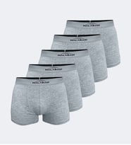 Malabadi 5 Li Paket Erkek Pamuklu Boxer 5M075 (Gri)