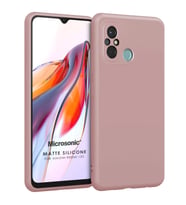 Microsonic Matte Silicone Xiaomi Redmi 12C Kılıf Siyah (Rose)